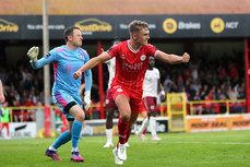 Evan Caffrey celebrates scoring his sides second goal 28/6/2024