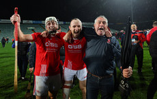 Pat Ryan and Richie English celebrate after the game 27/10/2024