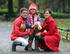 Barry Geraghty with his daughter Siofra and wife Paula 9/11/2010