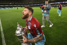 Gary Deegan celebrates with the cup 10/11/2024