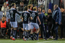 Conor Malley celebrates scoring their first goal with teammates 14/10/2024