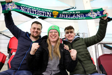 Northern Ireland fans ahead of the game 18/11/2024