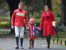 Barry Geraghty with his daughter Siofra and wife Paula 9/11/2010