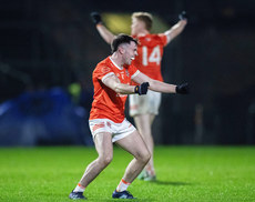 Emmet Magee celebrates at the full-time whistle 26/10/2024