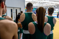 A view as a selection of Olympic bound boxers meet with children at an open training session 2/7/2024