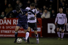 Colm Whelan is tackled by Andy Boyle 18/10/2024