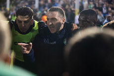 Paul Heffernan talks to his players after the game 28/10/2024