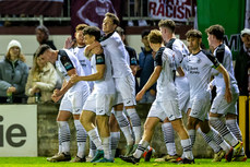 Sligo Rovers players celebrate Simon Power scoring their second goal 25/10/2024