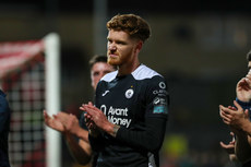 Conor Malley applauds the travelling fans after the game 14/10/2024