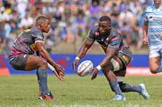 Damian Willemse and Keke Morabe in action 26/10/2024