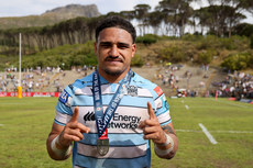 Sione Tuipulotu is presented with the BKT URC player of the match award 26/10/2024