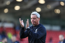 Keith Long applauds the travelling fans after the game 3/6/2024