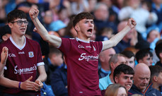 Galway fans celebrate late in the game 29/6/2024