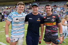 Huw Jones with Dawie Snyman and Ruhan Nel 26/10/2024