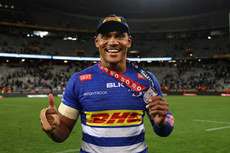 Damian Willemse with the URC player of the match award 19/10/2024