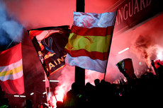 St Patrick's Athletic fans celebrate Brandon Kavanagh scoring a goal 25/10/2024