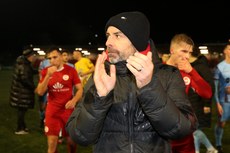 Tiernan Lynch applauds the fans after his last game in charge 19/11/2024