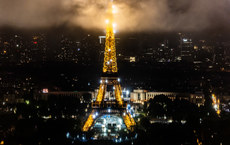 The Eiffel Tower seen during the opening ceremony of the Paris 2024 Olympics 26/7/2024