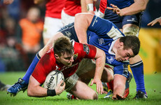 Munster's Rory Scannell and Leinster's Jack McGrath   27/12/2015
