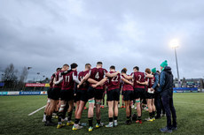 A view of the Ireland U20s team huddle after the game 6/1/2023