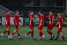 Paul O'Neill celebrates scoring a goal 19/11/2024