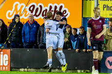 Luke Pearce celebrates scoring a goal with Jack Henry-Francis 25/10/2024