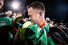 Ciaran Sweeney celebrates winning with selector Cora Staunton 26/10/2024