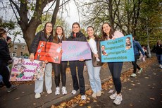 Spectators with signs 27/10/2024 