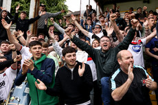 Dundalk fans celebrate after the game 3/6/2024