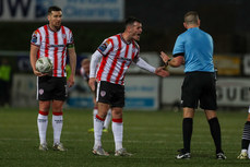 Danny Mullen appeals to referee Paul Norton 14/10/2024