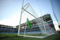 A view of an Umpire’s green flag ahead of the game 19/10/2024