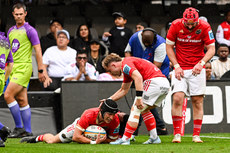 Mike Haley celebrates scoring a try 26/10/2024