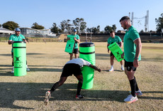 Peter O’Mahony with members of the team 3/7/2024