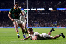 Henry Slade scores a try that was later disallowed 16/11/2024