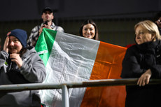 An Ireland fan celebrates her side winning 25/10/2024