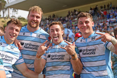 Glasgow Warriors players celebrate their win 26/10/2024