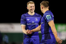 Andrew Osborne celebrates with Garry Ringrose after the game 19/10/2024