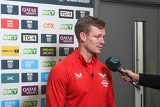 Dwayne Peel speaks to the media before the game 18/10/2024