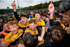 St. Eunan’s players celebrate at the end of the game 13/10/2024