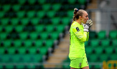 Katie Keane after conceding a sixth goal in the first half 20/10/2024 