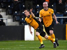 Paul Heatley celebrates after he scores his second goal 16/11/2024