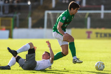 Cameron Palmer in action with Paul Heatley19/10/2024