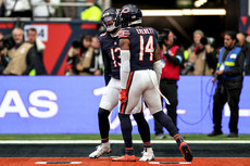 Keenan Allen celebrates scoring a touchdown with Gerald Everett 15/10/2024