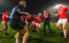 Doon players celebrate at the final whistle 27/10/2024