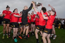 The Dunshaughlin team celebrate after the game 20/10/2024 