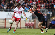 Turlough McHugh is challenged by Fionn Toale 7/7/2024