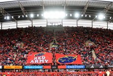 A view of supporters in the stands at Thomond Park 15/6/2024