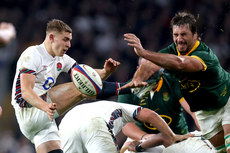 Eben Etzebeth blocks Jack van Poortvliet's box kick 16/11/2024