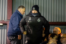 Stephen Bradley in the stands during the game 18/10/2024