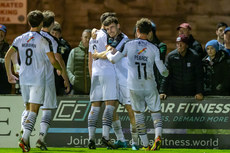 Sligo Rovers players celebrate Simon Power scoring their second goal 25/10/2024